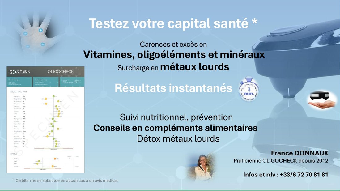 Plaquette Oligocheck - Testez votre capital santé